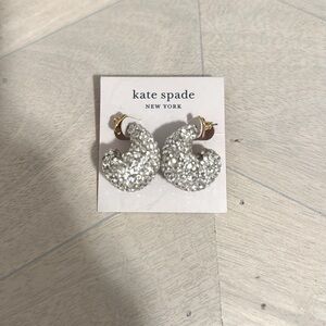 Kate Spade Silver Glitter Earrings